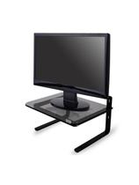 Suporte Para Monitor Office Reliza Preto Com Vidro Fume