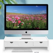 Suporte para monitor , prateleira para computador portátil com 3 gavetas organizadoras