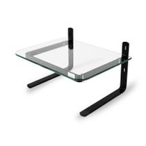 Suporte para Monitor - Preto Vidro Incolor