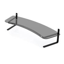 Suporte para Monitor Reliza Executive - Base de Vidro Fumê - com Regulagem de Altura - Preto