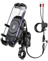 Suporte para montagem em telefone para motocicleta Carregador sem fio BRCOVAN Qi 15W