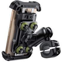 Suporte para montagem em telefone para motocicleta Lamicall Dual Vibration Green Suporte para montagem em telefone para motocicleta Lamicall Dual Vibration Green
