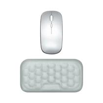 Suporte para Mouse e Teclado com Encosto de Gel Massageador para Gamers