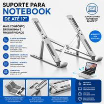 Suporte Para Notebook Base Dobrável de Alumínio Suporte Para Notebook Base Dobrável de Alumínio