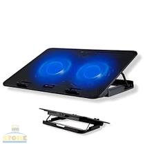 Suporte Para Notebook Base Led Refrigerada com Ventilação 2 Fans Ajustável Até 17 Polegadas