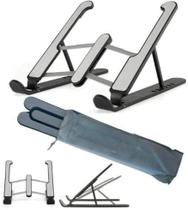 Suporte para Notebook e Tablet Ajustável Portátil Ergonômico Dobrável Regulável, 7 Níveis(Metal+ABS)