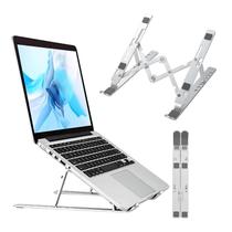 Suporte Para Notebook E Tablet Dobrável Em Alumínio Hrebos HS-014 Suporte Para Notebook E Tablet Dobrável Em Alumínio Hrebos HS-014