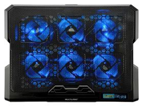 Suporte para Notebook Multilaser AC282 - até 17 - com LED - 6 coolers Suporte para Notebook Multilaser AC282 - até 17 - com LED - 6 coolers