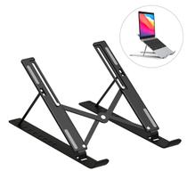 Suporte para Notebook Tablet Mesa Portátil Ajustável e Dobrável Preto