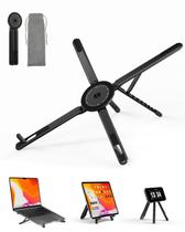 Suporte para notebook Viozon dobrável e ajustável com suporte para celular Suporte para notebook Viozon dobrável e ajustável com suporte para celular