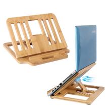 Suporte para notebook XIKEMADI de bambu dobrável, 28 cm, ajustável Suporte para notebook XIKEMADI de bambu dobrável, 28 cm, ajustável