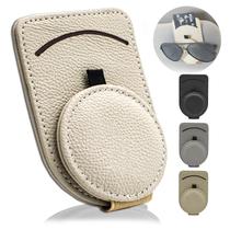 Suporte para óculos de sol Sufilux Car Viseira em couro bege, 1 peça Suporte para óculos de sol Sufilux Car Viseira em couro bege, 1 peça