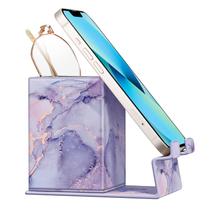 Suporte para óculos Fintie Lilac Marble com suporte para telefone