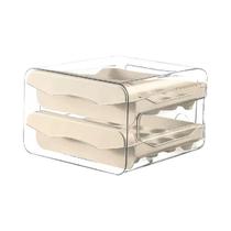 Suporte Para Ovos Automático De Dupla Camada Para Refrigerador, Caixa De Ovos Tipo Gaveta Para