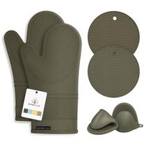 Suporte para panelas Rorecay, 6 peças de luvas de silicone para forno de 12,7 polegadas, seguras contra o calor