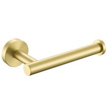 Suporte para papel higiênico APLusee dourado escovado em aço 304 Suporte para papel higiênico APLusee dourado escovado em aço 304