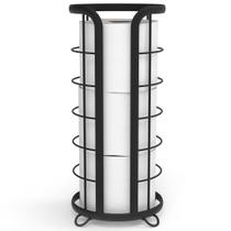 Suporte para papel higiênico Brookstone Freestanding Black Metal