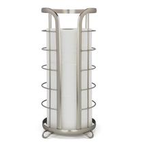 Suporte para papel higiênico Brookstone Nickel Freestanding MEGA Roll