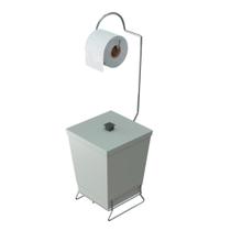 Suporte Para Papel Higiênico Com Lixeira 6,5L Areia- STOLF