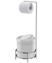 suporte para papel higiênico com lixeira bca 5l 1105 - future suporte para papel higiênico com lixeira bca 5l 1105 - future