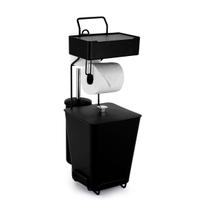 Suporte para Papel Higiênico Com Lixeira e Escova Sanitária 5 em 1 - Arthi Suporte para Papel Higiênico Com Lixeira e Escova Sanitária 5 em 1 - Arthi