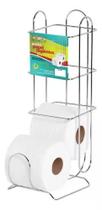Suporte Para Papel Higiênico De Chão Para 4 Rolos Material Em Aço Cromado