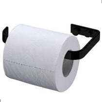 Suporte para Papel Higiênico em Aço Preto Fosco Luxo