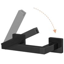 Suporte para papel higiênico FEILERN Matte Black montado na parede
