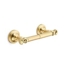 Suporte para papel higiênico khtumeware Double Post Brushed Gold Suporte para papel higiênico khtumeware Double Post Brushed Gold
