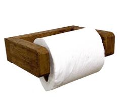 Suporte para papel higiênico madeira maciça cedrinho - linha rustic