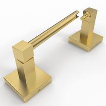 Suporte para papel higiênico Ruacq Gold Double Post Pivoting