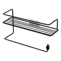 Suporte Para Papel Toalha E Porta Tempero Condimentos Organizador 2 Em 1 Para Cozinha Com Fixação Adesiva Guardar Itens De Cozinha