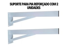 Suporte para Pia parafusar Grapa Mão francesa de 50 cm super reforçado- branco