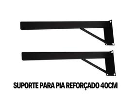 Suporte Para Pia Parafusar Super Reforçado mão francesa 40cm 2 Un Granito- preto