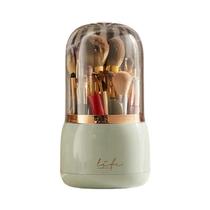 Suporte Para Pincéis De Maquiagem Rotativo 360 Graus À Prova De Poeira, Contêiner De Armazenamento Suporte Para Pincéis De Maquiagem Rotativo 360 Graus À Prova De Poeira, Contêiner De Armazenamento