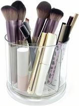 Suporte para pincel de maquiagem LOOENM 360 Rotating Clear Plastic