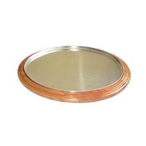 Suporte Para Pizza Com Alumínio 35cm - Ms Madeiras Suporte Para Pizza Com Alumínio 35cm - Ms Madeiras