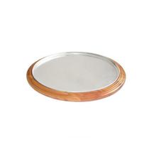 Suporte para pizza com alumínio Ms Madeira 35cm