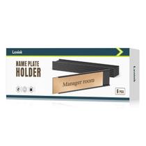 Suporte para Placa de Nome Lenink 6 Unidades 20x5 cm Preto