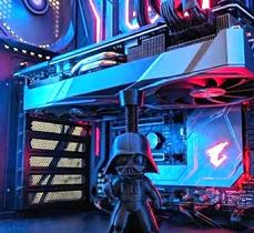 Suporte para placa de video nvidia amd darth vader ajustável altura maxima 10cm altura minima 5cm