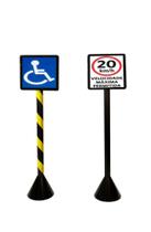 Suporte Para Placa Movel Com O Pedestal De Sinalizacao Kit