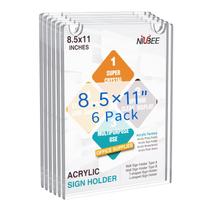Suporte para Placas NIUBEE Acrílico 21,5x28 cm Kit com 6 Unidades para Parede Suporte para Placas NIUBEE Acrílico 21,5x28 cm Kit com 6 Unidades para Parede
