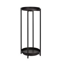 Suporte para plantas Amazon Basics Round Black Metal para interior/exterior