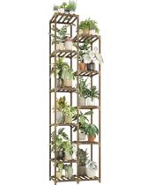 Suporte para Plantas Bamworld de 11 Níveis em Madeira, 183 cm de Altura Suporte para Plantas Bamworld de 11 Níveis em Madeira, 183 cm de Altura