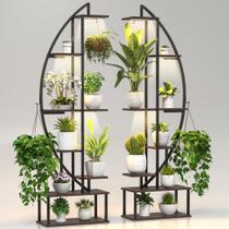 Suporte para Plantas BLAZPATH de 7 Níveis, 165 cm, com 6 Luzes de Cultivo Suporte para Plantas BLAZPATH de 7 Níveis, 165 cm, com 6 Luzes de Cultivo