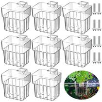 Suporte para plantas de aquário Dandat Clear Acrylic, 8 peças para aquário Suporte para plantas de aquário Dandat Clear Acrylic, 8 peças para aquário