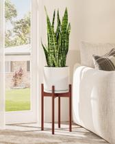 Suporte para Plantas GENTINGBRO Ajustável de Bambu para Vasos de 20 a 30 cm