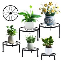 Suporte para plantas HENABLE, kit com 5 peças, metal antiferrugem, para uso interno e externo Suporte para plantas HENABLE, kit com 5 peças, metal antiferrugem, para uso interno e externo