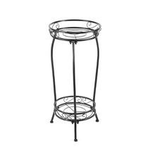 Suporte para plantas Kavlium Indoor Outdoor 2 camadas de 69 cm Black Metal Suporte para plantas Kavlium Indoor Outdoor 2 camadas de 69 cm Black Metal