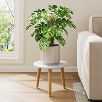 Suporte para Plantas Leaf&lull 28 cm Madeira Alto Branco
